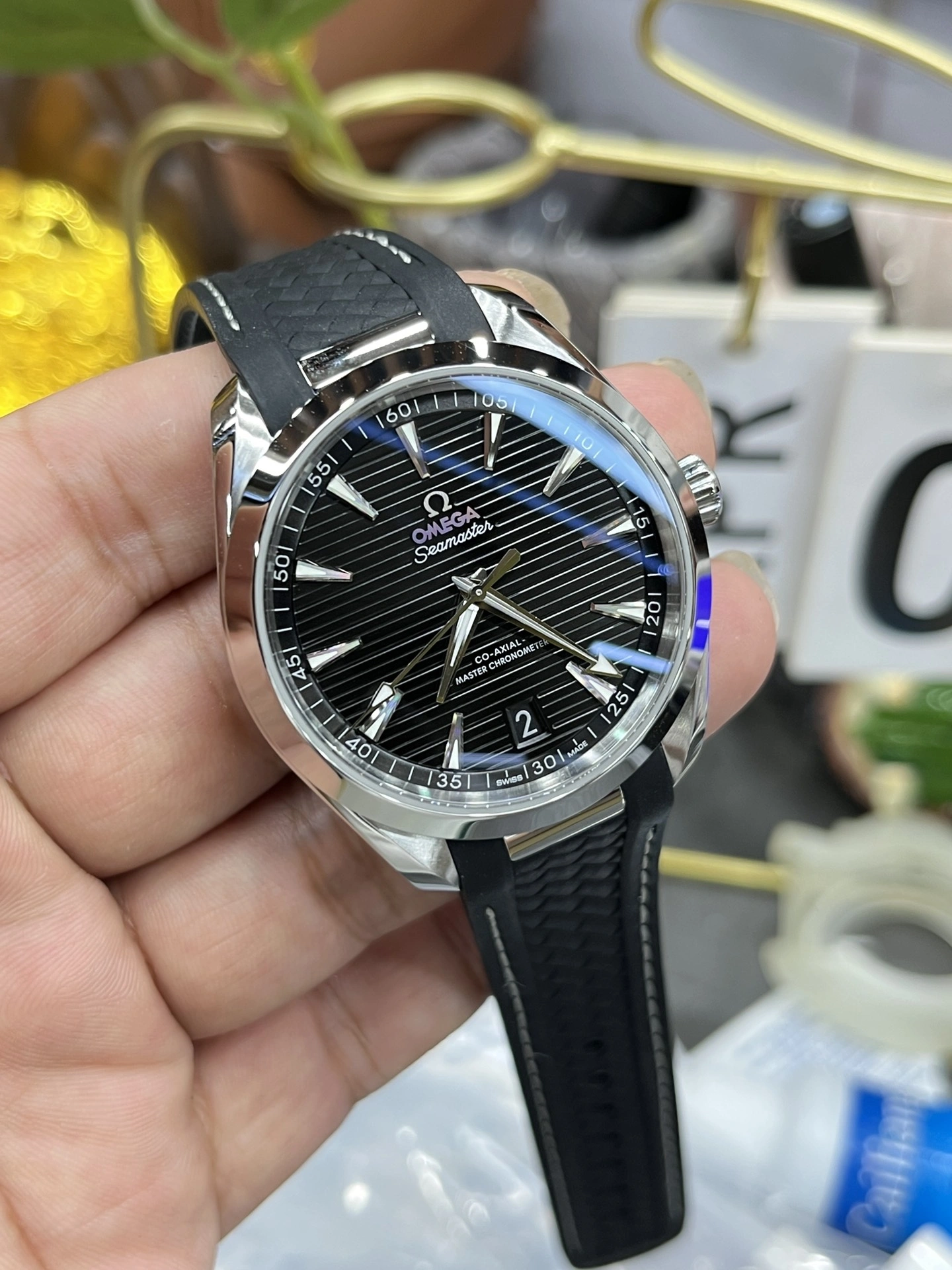 Lightweight CBD Factory Omega Seamaster Aqua Terra 150M 41mm Black Dial Black Rubber Strap (220.12.41.21.01.001) 1:1 Super Clone – DD8900 Movement 256